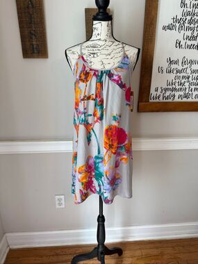 NWT Lizard Thicket Women’s Sleeveless Halter Floral Mini Dress Multicolor Small